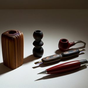 Pen Holder Made of Oleaster Wood
