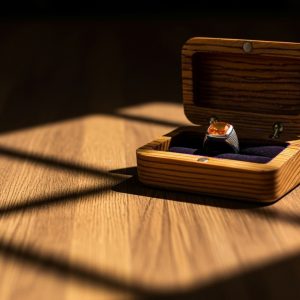 Zebrano Wood Ring Box